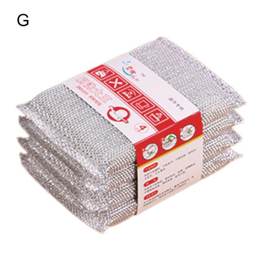 4 шт./компл., гибкая чистящая губка, широкое применение, печатное портативное многофункциональное средство для очистки кастрюль для дома