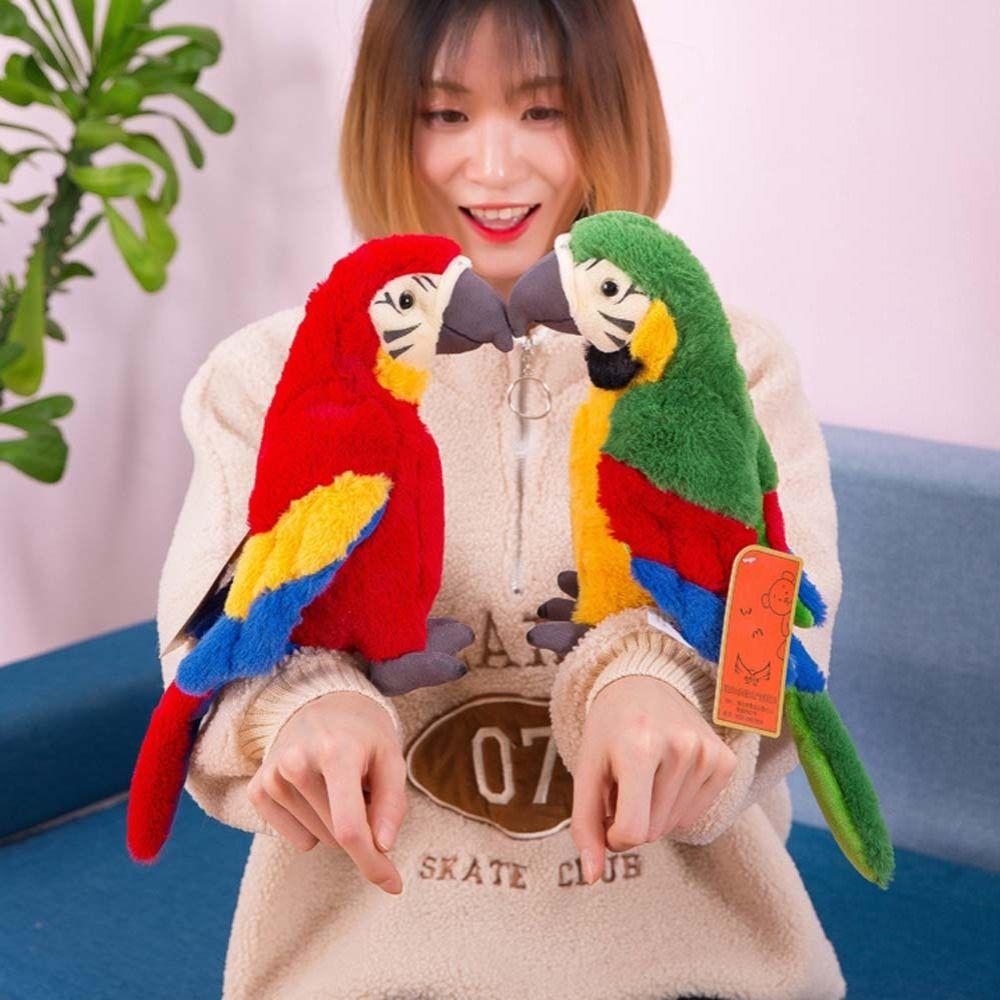 Плюшевая кукла попугай Плюшевая игрушка попугай Игрушки-чучела диких животных Имитация Плюшевая набивная кукла