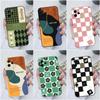 Чехол для Honor 9X Pro Magic5 Pro X8A X7A 8A 9S X5 X6 X7 Модный клетчатый узор Противоударный матовый чехол Мягкие жидкие силиконовые чехлы для телефонов для чести Бампер