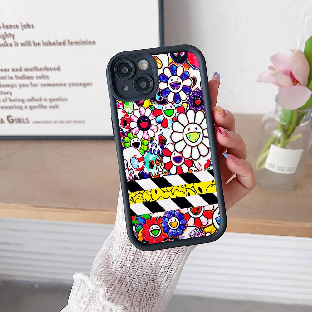 Японские Artisti M-murakami T-takash Чехол для телефона Для IPhone 17 16 15 13 11 12 14 Pro Max Plus Силиконовый Чехол