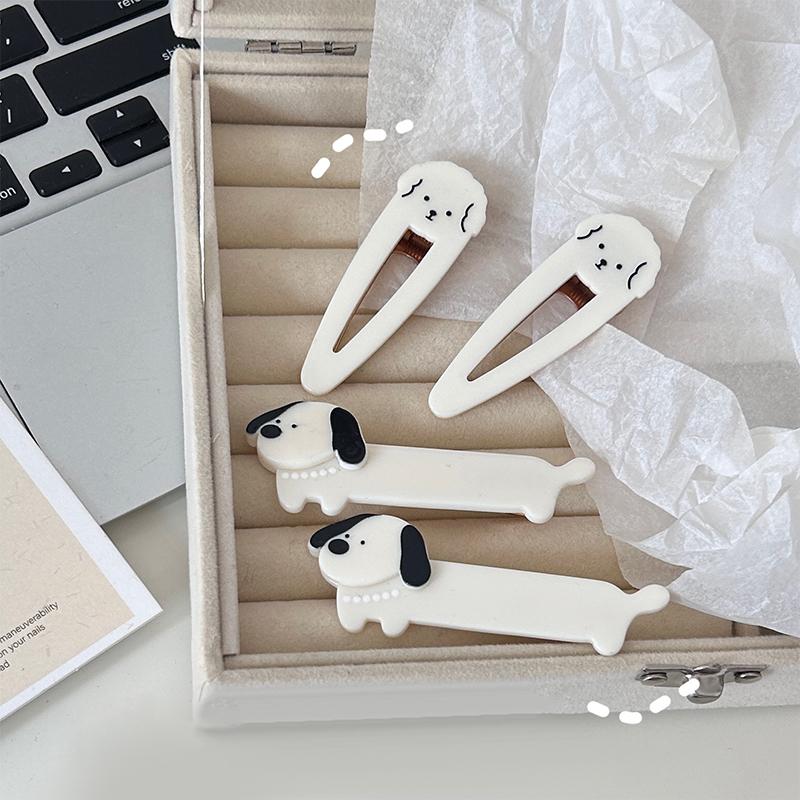 Милая мультяшная собака акриловая заколка для волос для женщин и девочек заколки для волос с животными индивидуальные милые заколки челки заколки аксессуары для волос