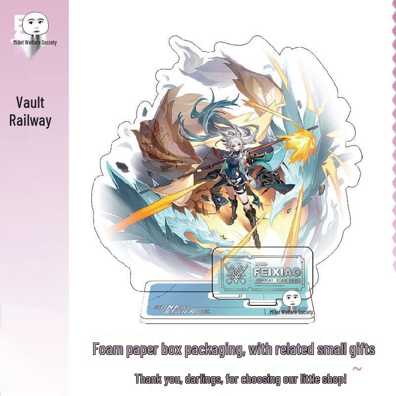 Набор Фигурок miHoYo Star Rail Светлячок Дань Хэн Луна: Ахерон, Авантюрин, Кафка, Серебряный Волк, Цзинлю, Сюэи Стенды