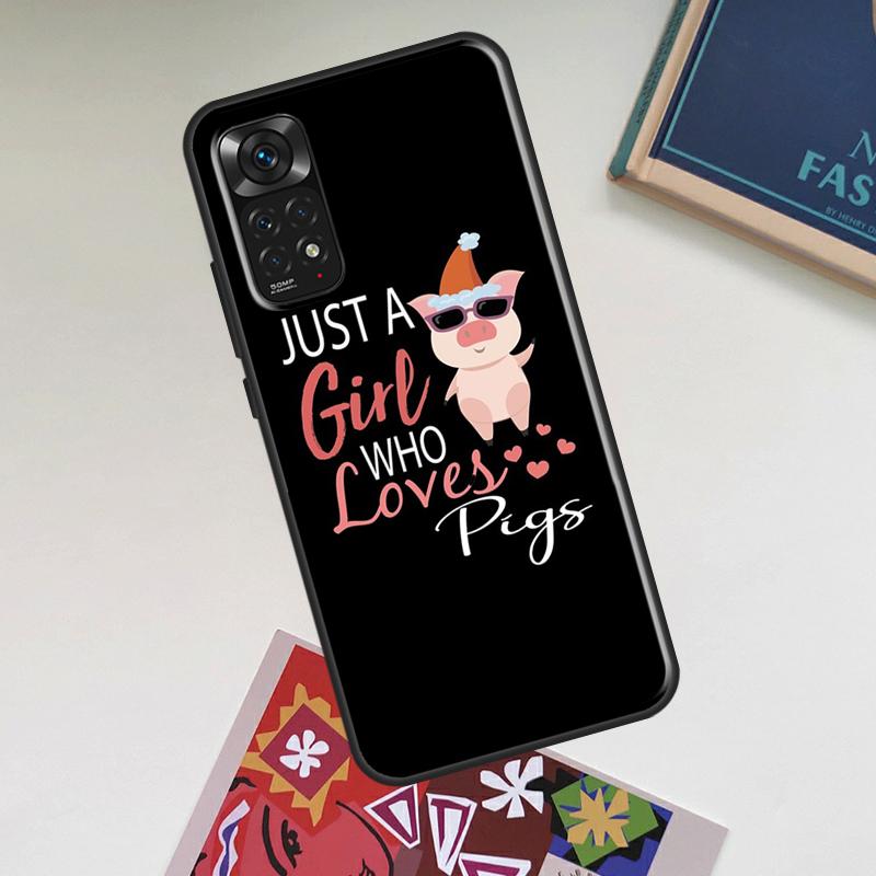 Просто Девочка, Которая Любит Свиней Чехол Для Xiaomi Redmi Note 12 Pro Plus 8 9 10 11 Pro 8T 9S 10S 11S 12S 9C 10A 10C 12C Обложка