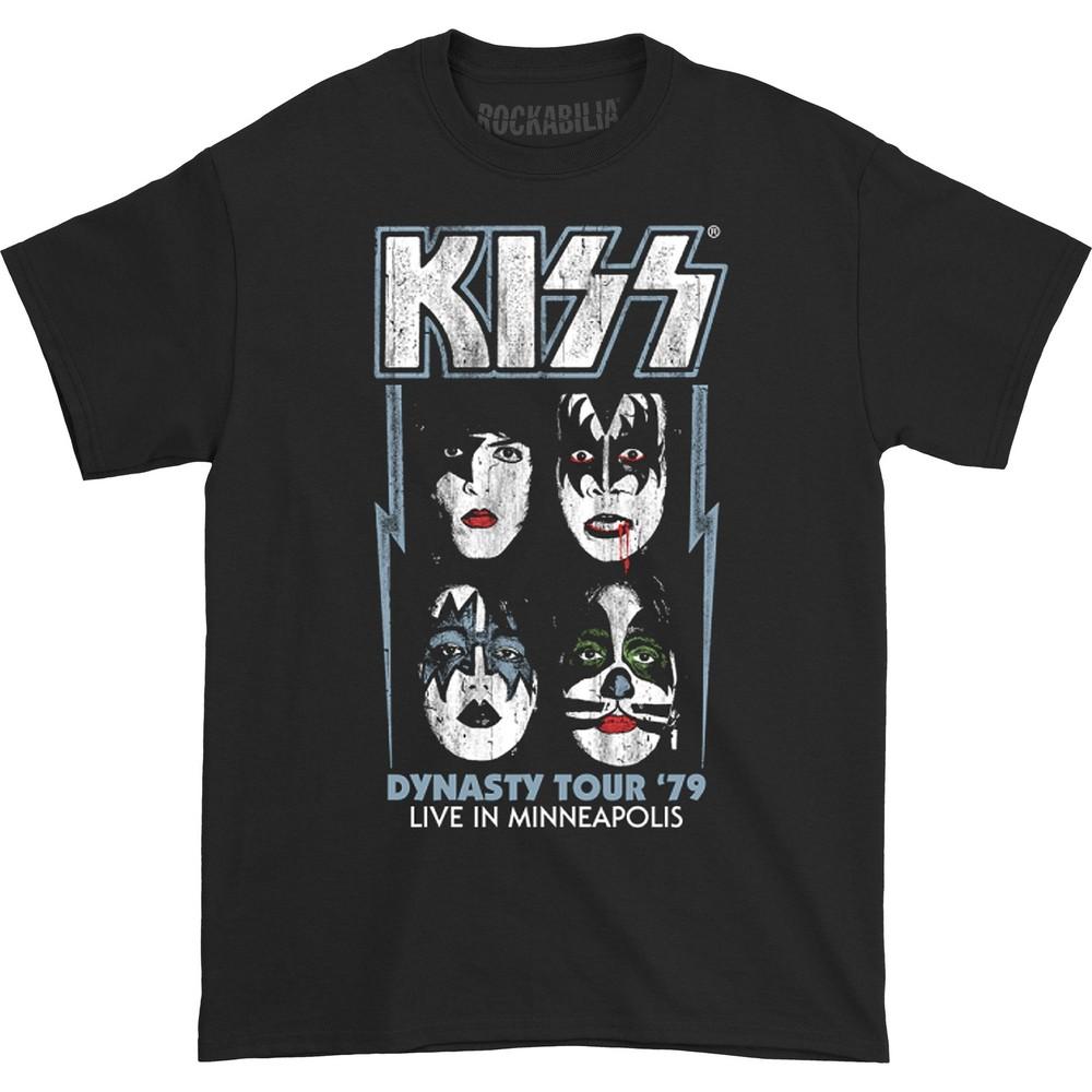 Мужская футболка KISS Dynasty Tour '79 Live In Minneapolis Черная