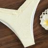 1011 new sexy buckle split swimsuit bikini set solid color low waist triangular beach swimsuit