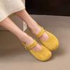 2025 New Lazy Shoes French Retro Soft Sole Not Tired Feet Flat Bottom Shallow Mouth Single Shoes Women's