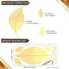 Tj042 Creative Blockbuster Leaf Texture Hot Gold Wall Sticker Decoration Children'S Room Bedroom Background Self-Adhesive Wall Sticker