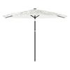 Vidaxl Parasol Ogrodowy Na Stalowym Słupku, Biały, 288X288X225 Cm