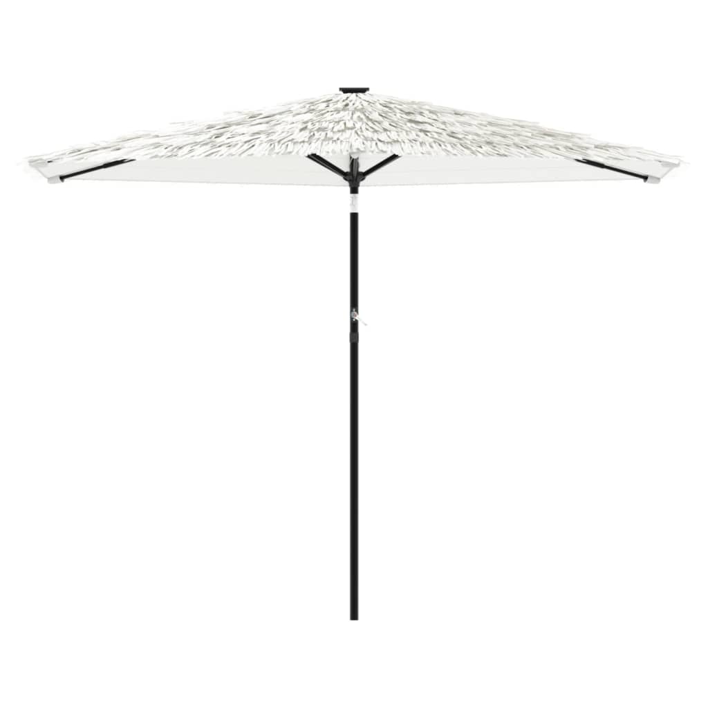Vidaxl Parasol Ogrodowy Na Stalowym Słupku, Biały, 288X288X225 Cm
