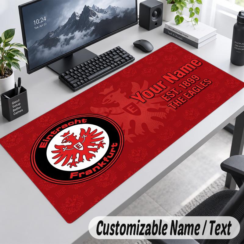 Eintracht Frankfurt Personalized Large Mouse Pad Custom Name Text Extended Desk Mat Gaming Mousepad
