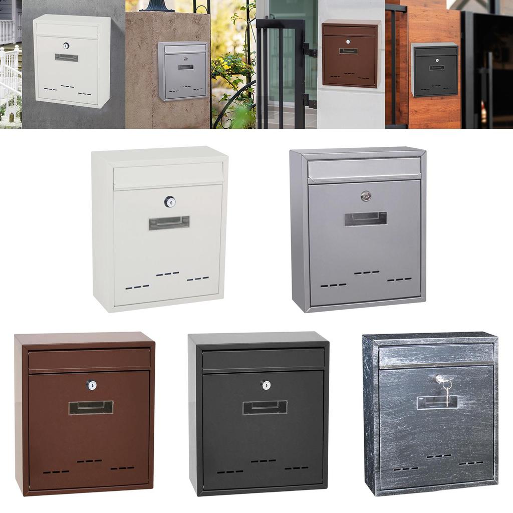 Large Wall Mount Mailbox, Lockable, Drop Box, Capacity, Mail Box Letterbox Postbox for door