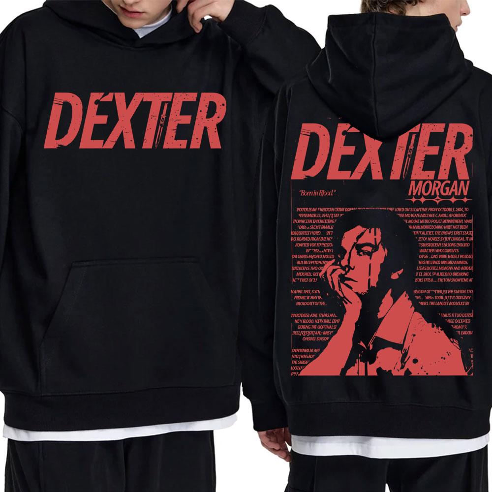 Vintage TV Play Dexter Morgan Hoodie Men Women Casual Oversized Hooded Tracksuit Male Fashion High Quality Fleece Cotton Hoodies