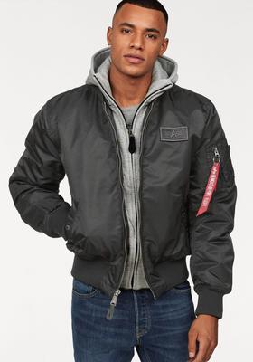 Зимняя куртка Alpha Industries MA-1 D-Tec Hood Bomber Jacket (183110) черный (183110-03)