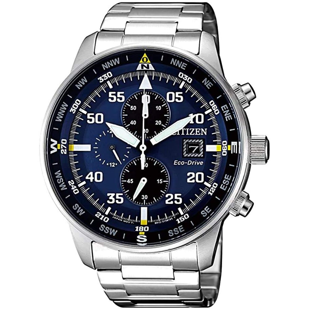 Citizen Eco-Drive Chronograph Silver Stainless Steel 10 Bar Water Resistant Men's Watch CA0690-88L