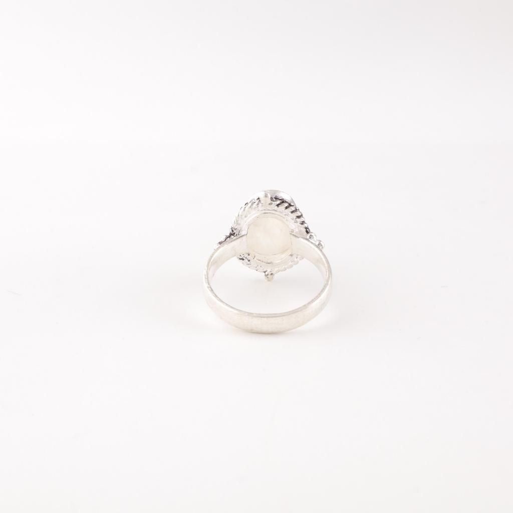 Rainbow Moonstone Gemstone 925 Solid Silver Jewelry Handmade Ring Birthday Gift RR-9-26