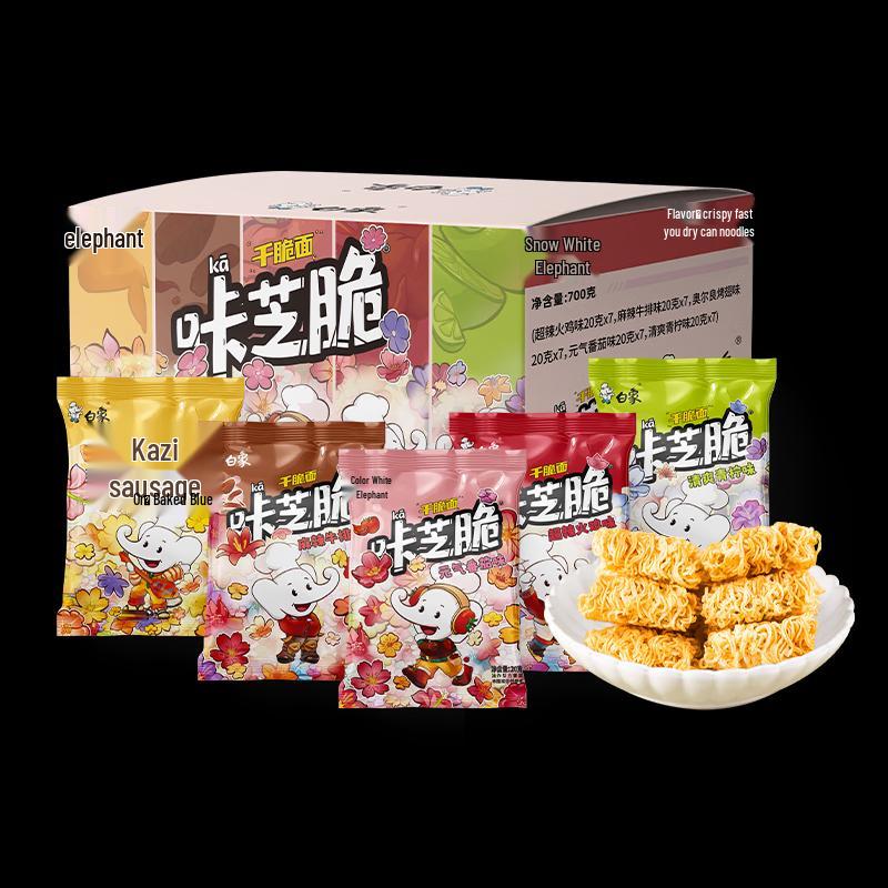 Сухие макаронные снеки Baixiang Ka Zhi Cui