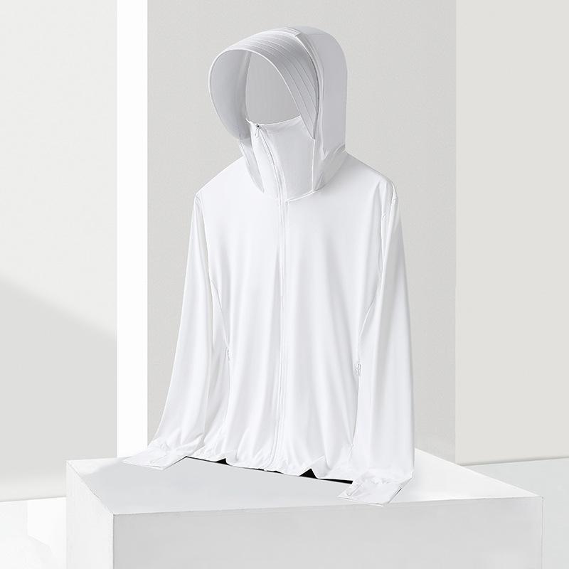 Summer ice silk sunscreen clothing men's and women's light and breathable fishing clothing UPF10 + UV protection jacket LOGO