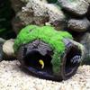 Resin Fish Tank Landscaping Decoration Creative Reptile Hiding Cave Moss Broken Bucket Desktop