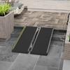 Foldable wheelchair ramp, non-slip sandblasted loading ramp in aluminum alloy 122 x 73.6 cm black