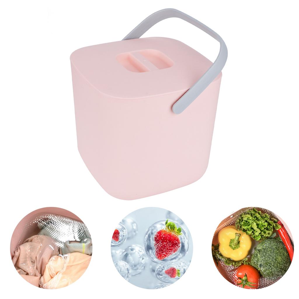 Мини-стиральная машина 8 л, портативная, с питанием от USB, ультразвуковая, для стирки нижнего белья, розовая