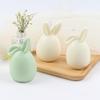 Silicone Mold for Round Egg Rabbit 3D Rabbit Candle Mold Easter Egg Rabbit Aromatherapy Soap Mold