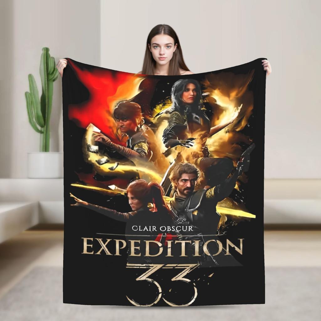 Esquie Clair Obscur Expedition 33 Game Blanket Plush Awesome Breathable Throw Blanket for Bed Sofa All Season
