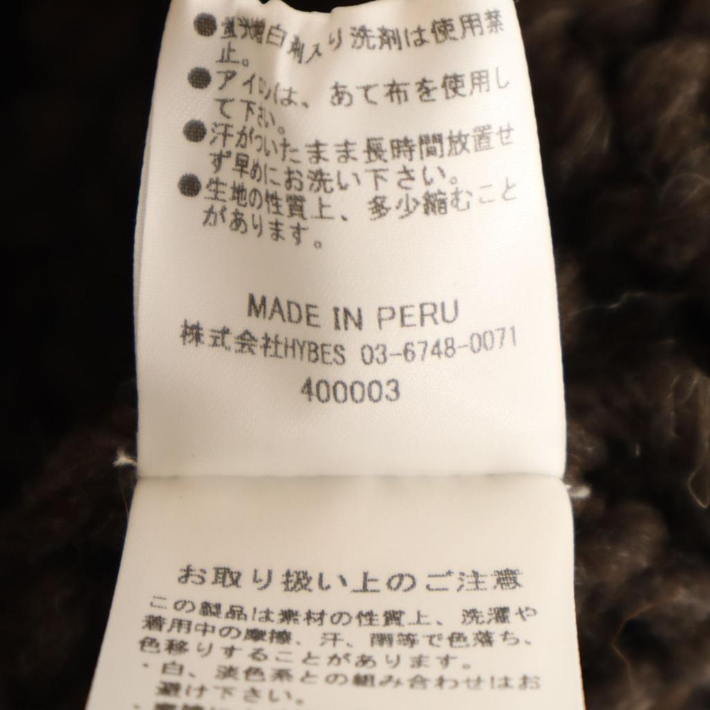 Неиспользованный ETRE TOKYO жилет из перуанской шерсти, трикотажный, F коричневый, женский, б/у