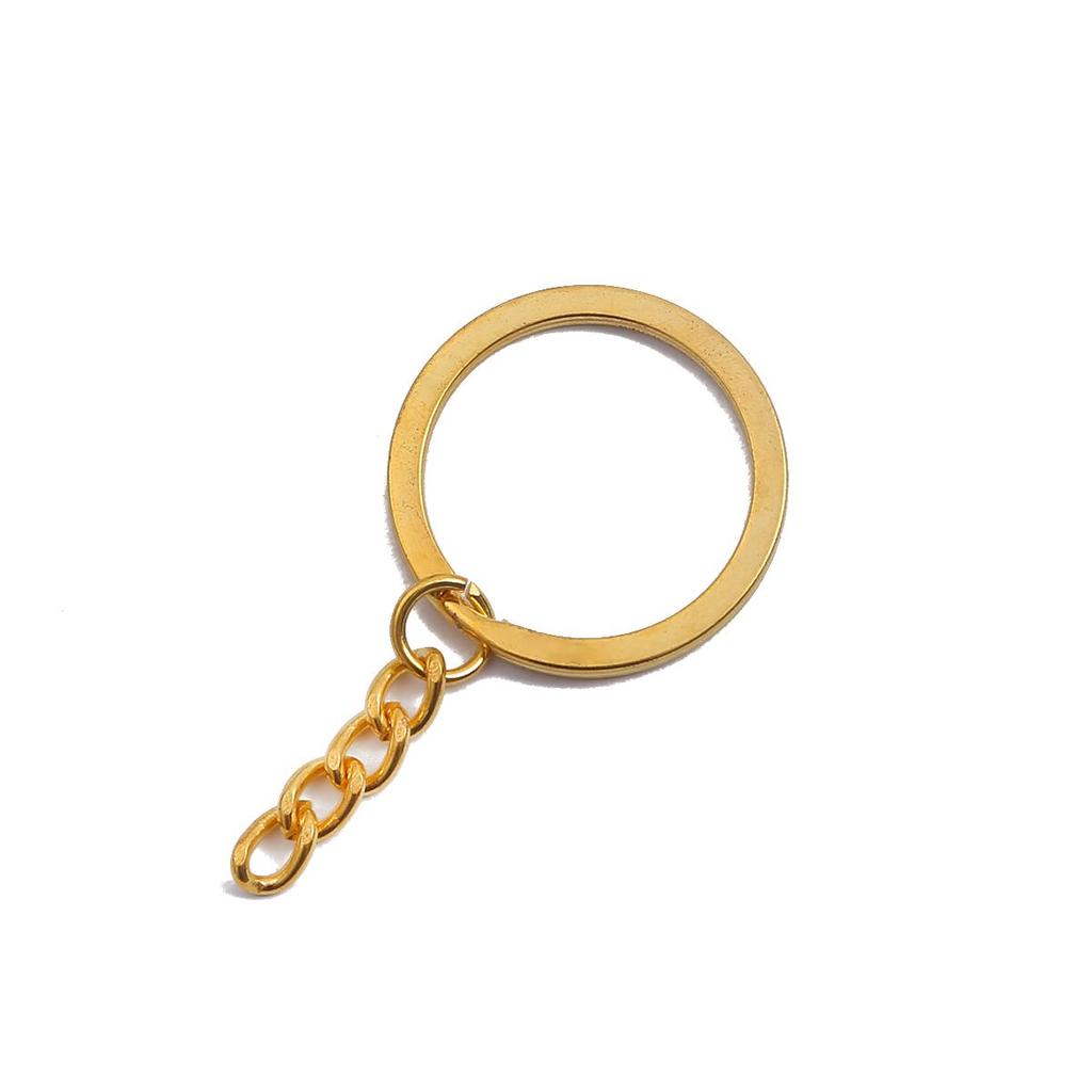 10шт брелок для ключей длинные круглые разделенные брелоки брелок для изготовления ювелирных изделий