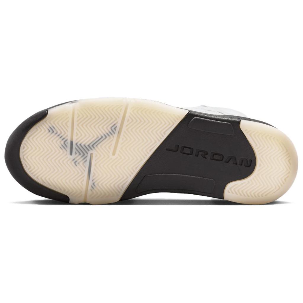 Air Jordan 5 Retro White Black Мужские кроссовки Sail Metallic-Silver DD0587-110