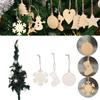 Pendant Decorations DIY Craft Christmas Decor Wood Hanging Tree Ornaments Snowman Snowflake Elk