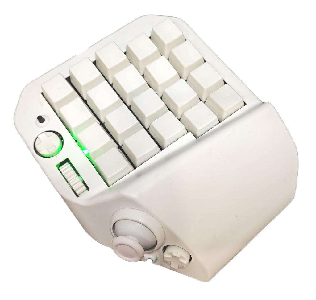 for Gaming Keyboard with Joystick and Keyboard [MH-Device] MH-Delta Left-Handed 41-Key One-handed Wheel, One-handed Keypad, Right-hand (Flip - White)
