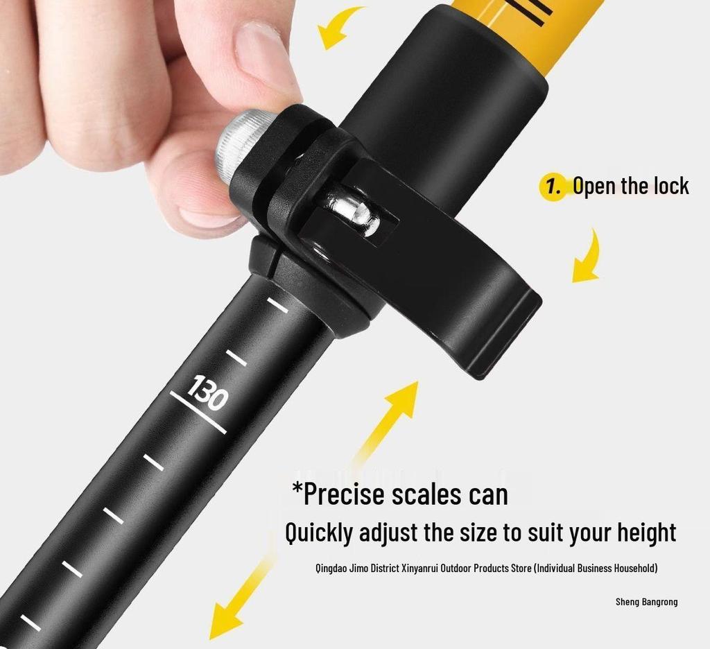 Foldable Carbon Fiber Trekking Poles for Men & Women - Telescopic Hiking and Climbing Sticks