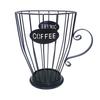Large Iron Coffee Capsules Storage Basket Counter Coffee Table Bar Coffee Pods Holder Metal Espresso Pods Keeper