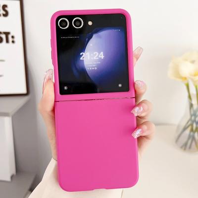 Пластиковый защитный чехол для телефона Samsung Galaxy Z Flip 6 5 Flip6 Flip5 5G с большим окном и твердым корпусом, устойчивый к падению