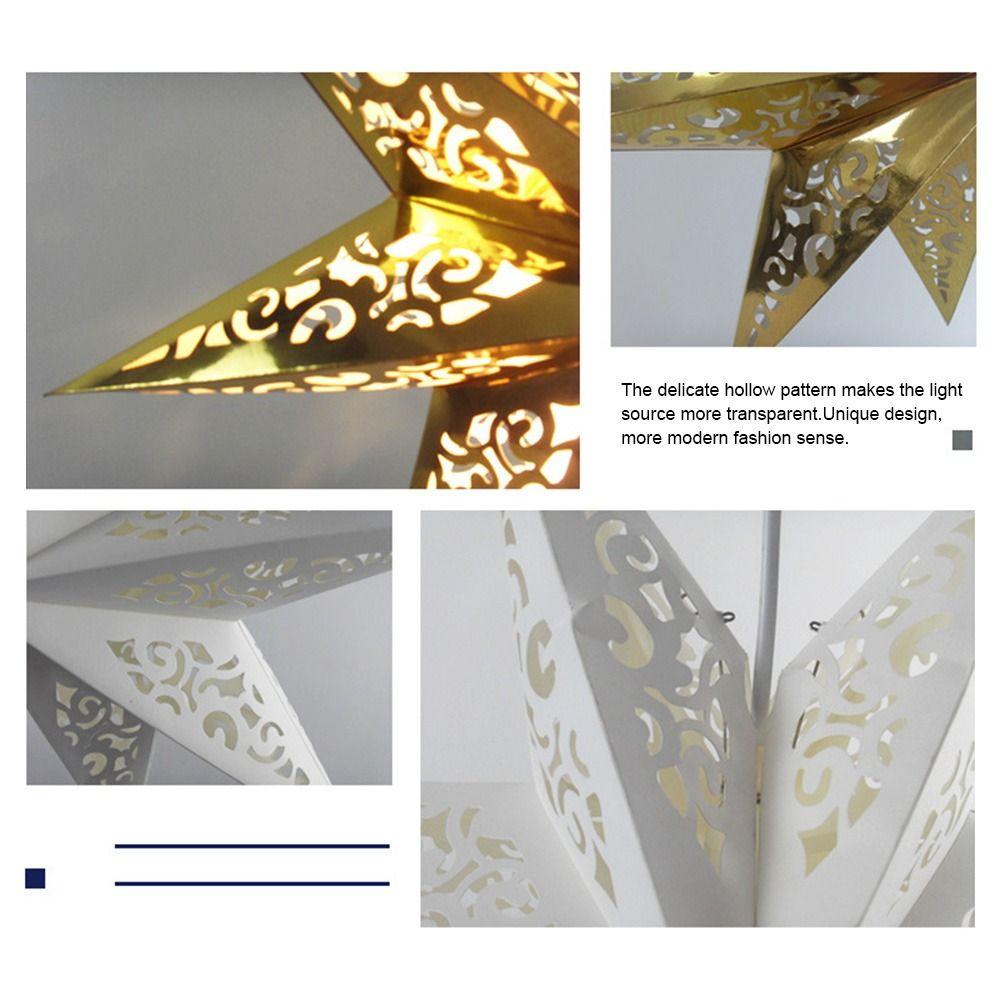 45см Декоративная лампа Декоративный абажур Полая семиконечная звезда Рождественская бумажная звезда Абажур