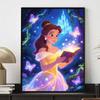 Disney 5D DIY All Diamond Art Painting Kit Enchanted Castle Butterfly Belle Magical Book Home Decor Gift