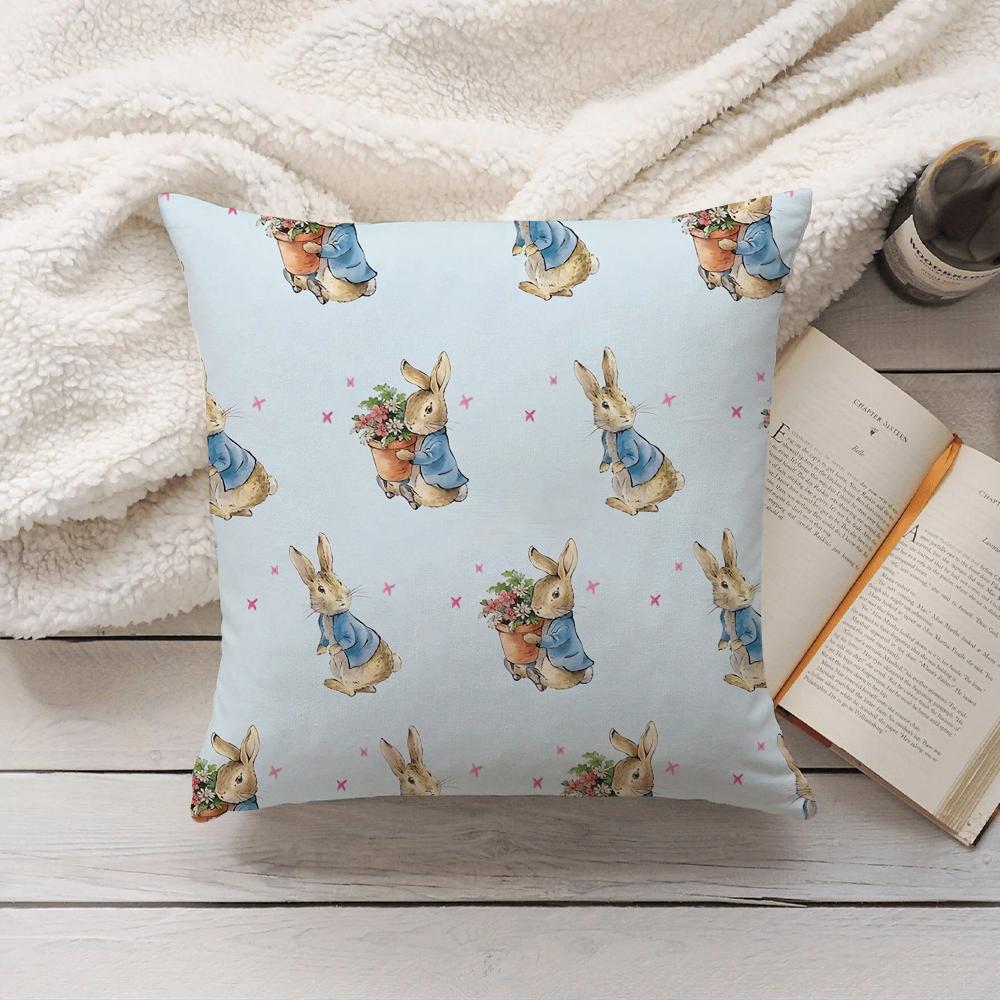 Cartoon Cute PPeter RRabbit Pillow Case Home Decoration Cushion Cover Suitable For Bedroom Car Office Sofa