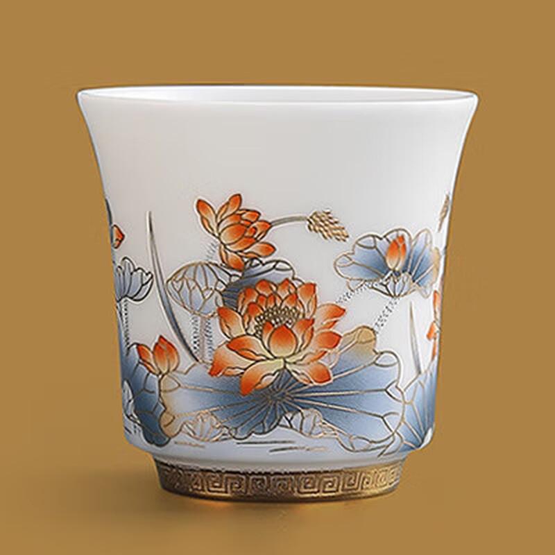 Chaxun Mutton Fat Jade Porcelain Master Tea Cup