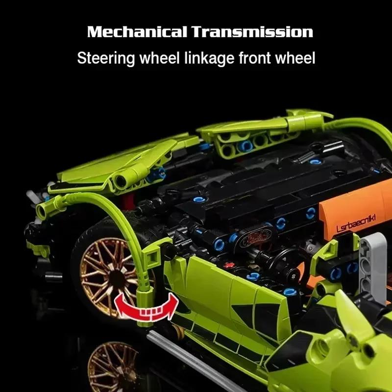 Технический 1:14 1280ШТ/1314ШТ Строительные блоки Гоночный автомобиль Статическая модель Или Радиоуправляемые автомобили с дистанционным управлением Наборы моторов Опционально Игрушки