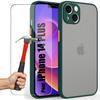 Case - BOOLING - for iPhone 14 Plus - Night Green Silicone - 2 Free Tempered Glasses