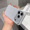 Оригинальный матовый однотонный магнитный противоударный чехол для iPhone 15 16 17 Pro Max Тканевая текстура Для беспроводной зарядки MagSafe Чехол
