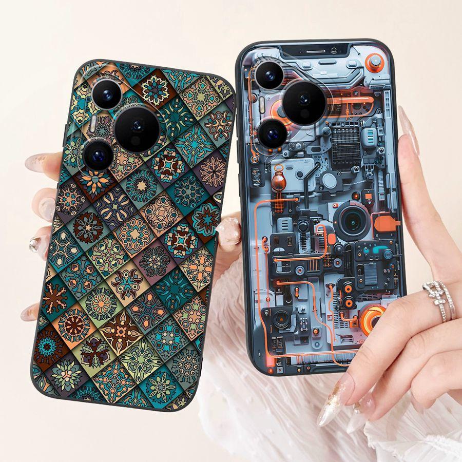 Case For Huawei Pura 70 Cartoon Bumper Soft Liquid Silicone Back Cover for Huawei pura70 Pro Plus Protection Shockproof Funda