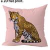 Love Hearts Poker Leopard Print Theme Doublesided Printed pillow cover Short plush Suitable living rooms throw cushion cover