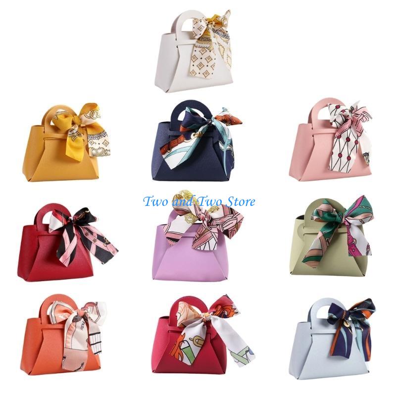 HX6F Leather Handbag Packaging Box Small Candy Bag Gift Bag for Phones Wallets Candy