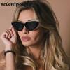 Sexy Cat Eye Punk Sunglasses Women Luxury Brand Fashion Metal Small Frame Sun Glasses For Ladies Trendy Cateye Shades UV400