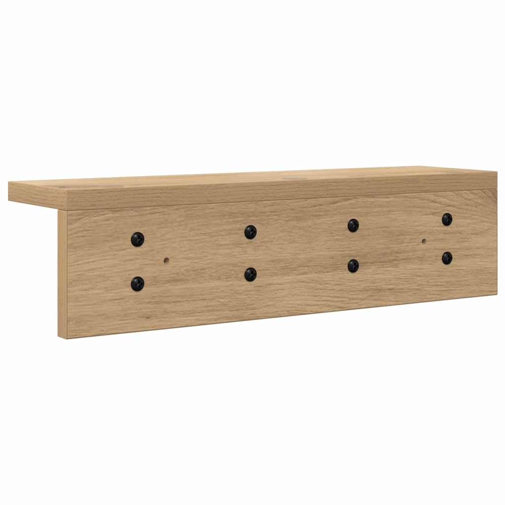 Wall Mounted Nightstand Artisan Oak Finish 40 x 10.5 x 10.5 cm