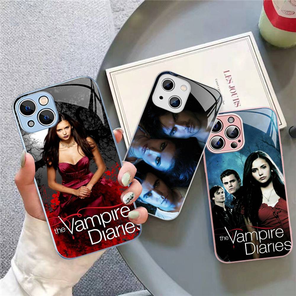 Дневники вампира ТВ Для IPhone 14 13 12 Mini 11 Pro XS Max X XR 14 Plus Закаленное стекло Чехол