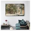 Nature Country Landscape Oil Painting Poster Vintage Canvas Print Country Green Wall Art Picture Farmhouse Home Decoration