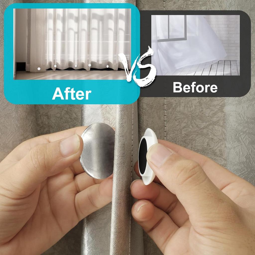 1/12Pairs Magnetic Curtain Weights Reusable Waterproof Curtain Magnet Shower Curtain Tablecloth Drapery Weights Magnetic Button