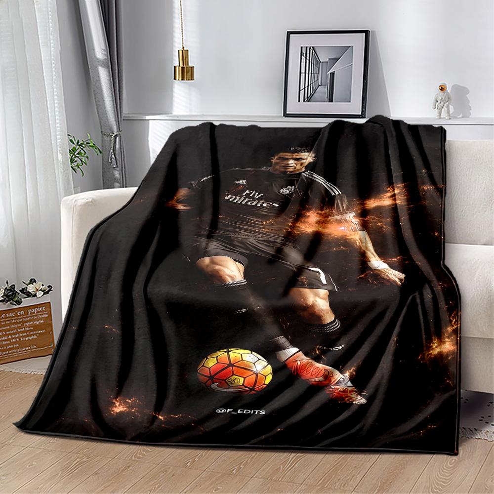 Ronaldo's Legacy Football Blanket Soft & Cozy Perfect for Sofa Chair Office for All Occasions Warmthful Decor